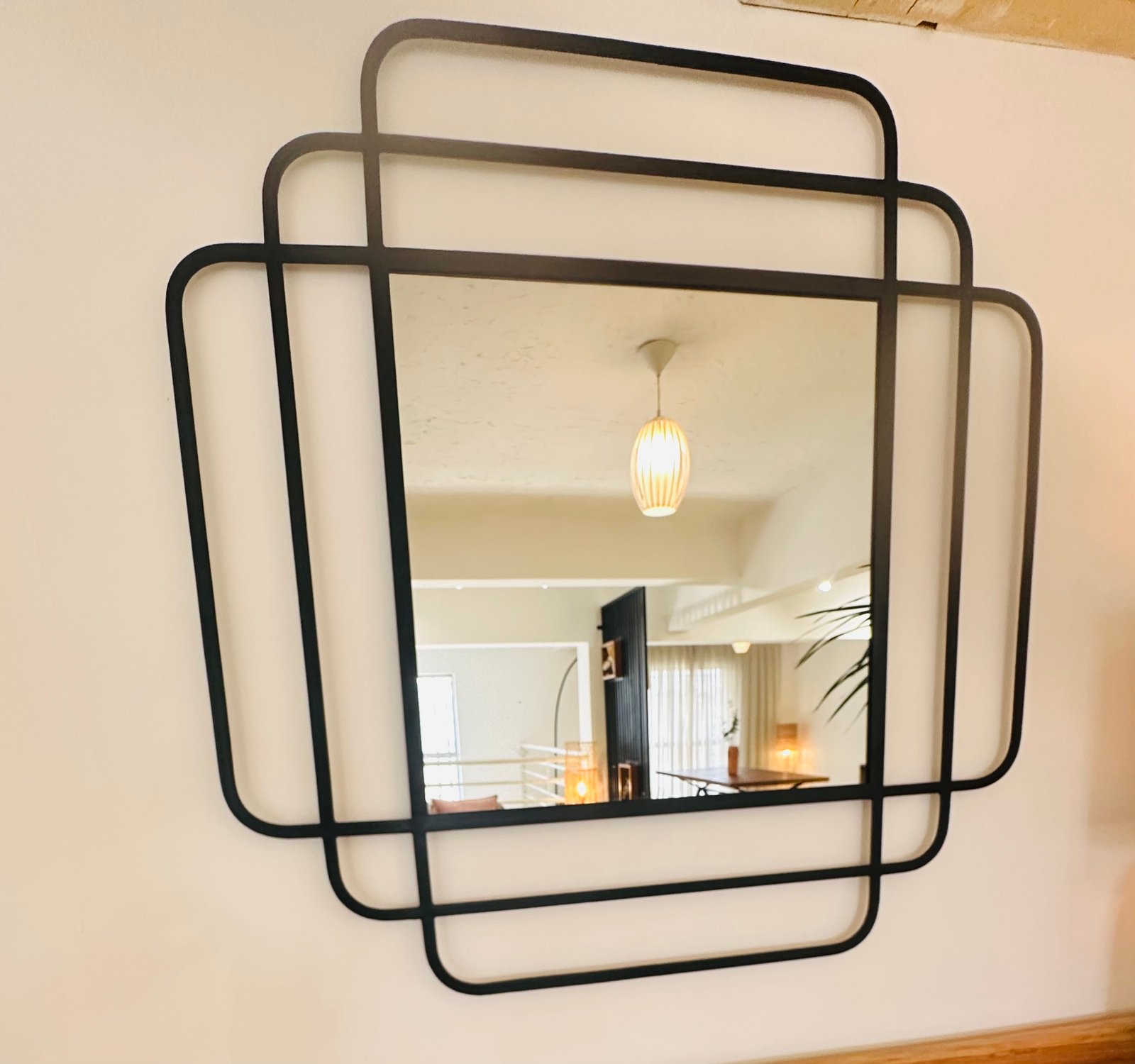 Miroir métal noir